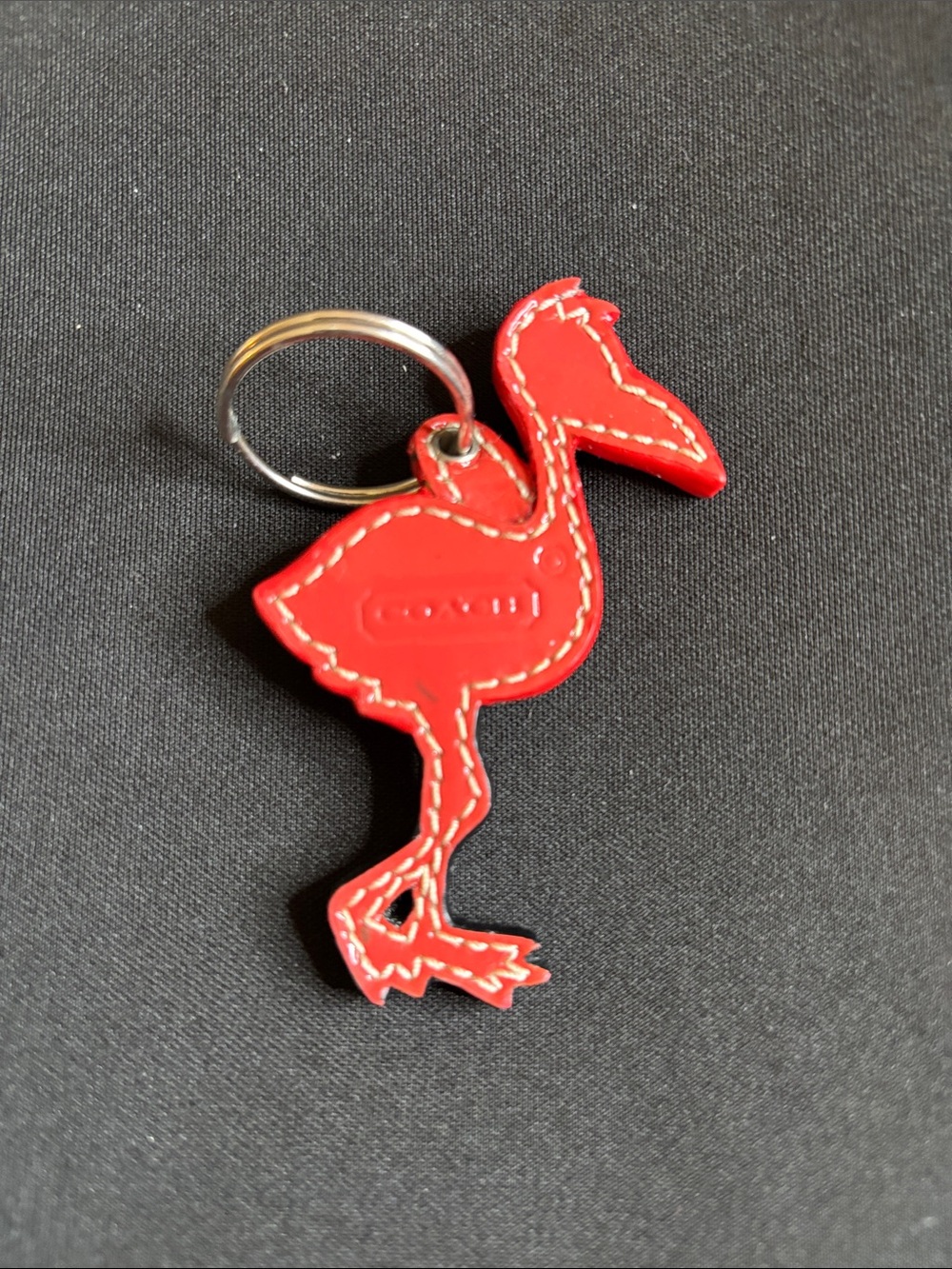 Coach Red Flamingo Keychain - Picture 2 of 2